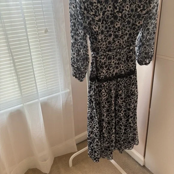 Shoshanna Floral Black and White Dress Size 0 - Picture 5 of 7